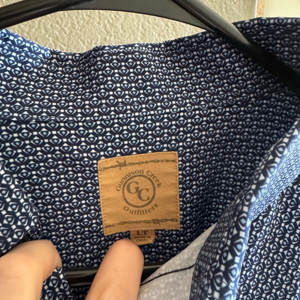 Crimson Creek Blue Geometric Shirt